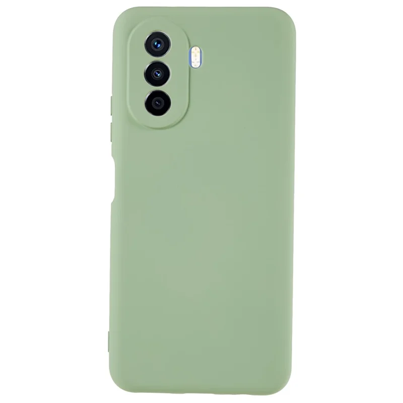 For Huawei nova Y70 4G Arc Edge Liquid Silicone Texture Case 2.0mm Thick Shockproof Soft TPU Phone Cover - Green