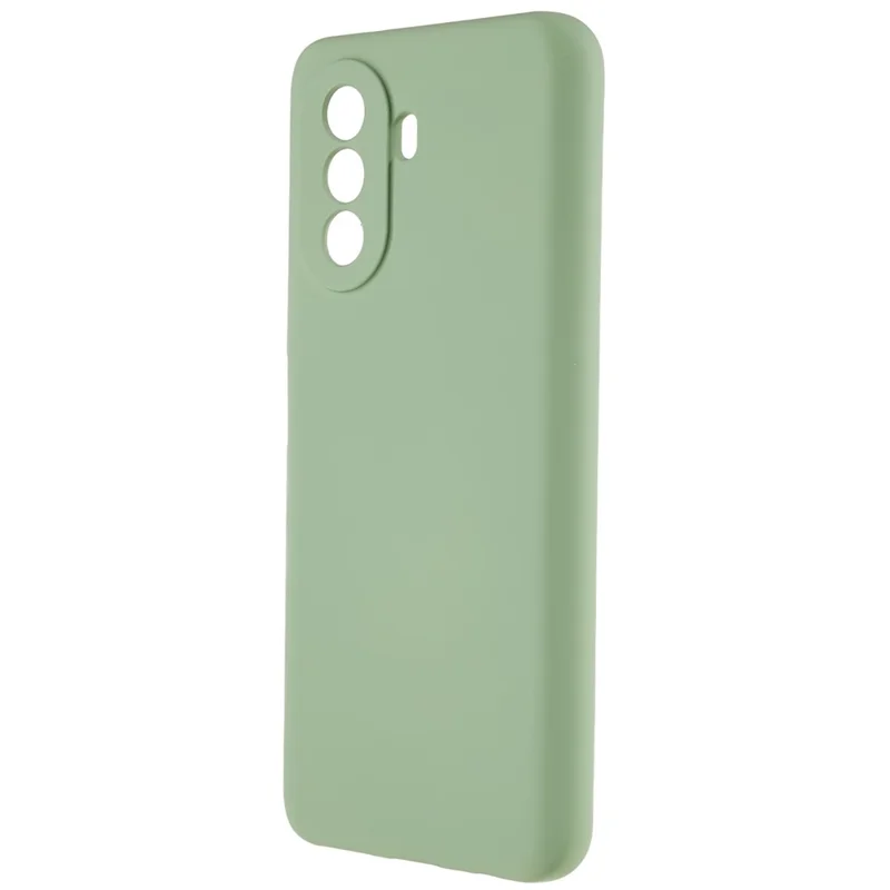 For Huawei nova Y70 4G Arc Edge Liquid Silicone Texture Case 2.0mm Thick Shockproof Soft TPU Phone Cover - Green