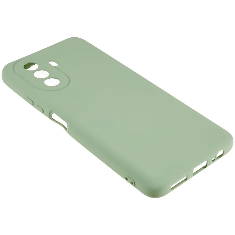 For Huawei nova Y70 4G Arc Edge Liquid Silicone Texture Case 2.0mm Thick Shockproof Soft TPU Phone Cover - Green