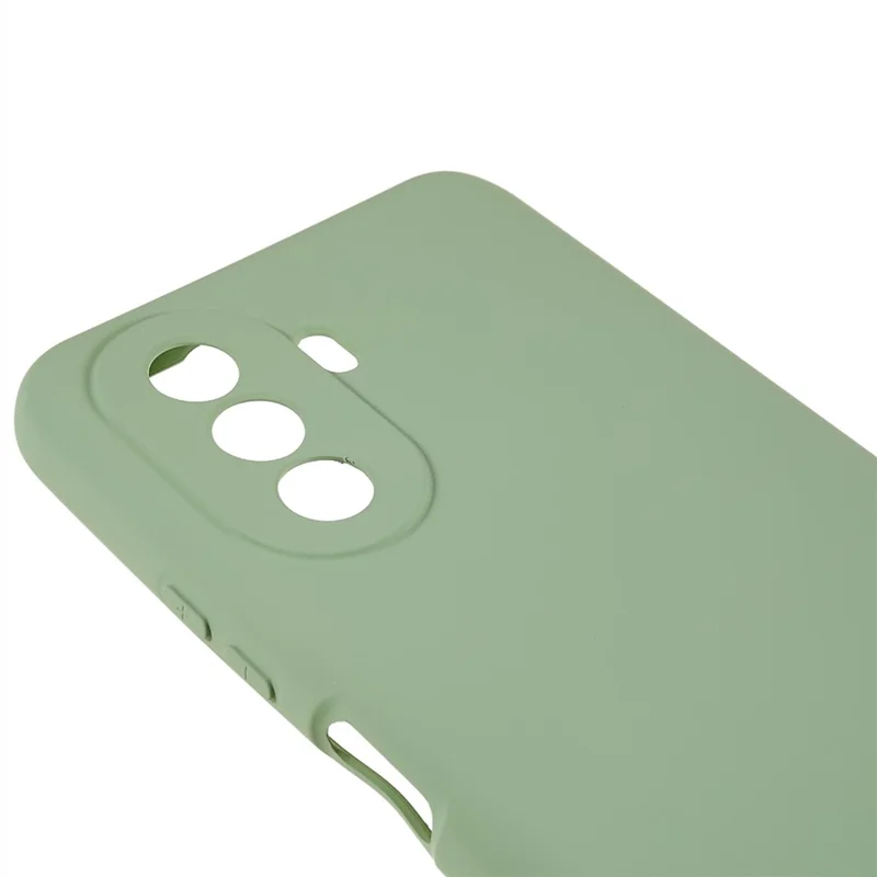 For Huawei nova Y70 4G Arc Edge Liquid Silicone Texture Case 2.0mm Thick Shockproof Soft TPU Phone Cover - Green
