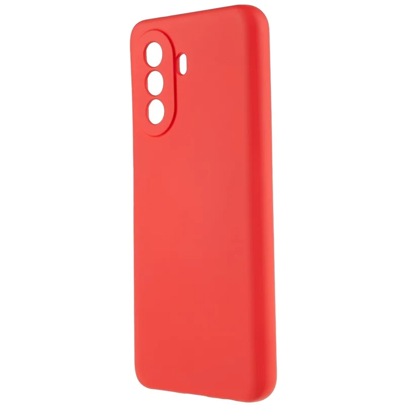 For Huawei nova Y70 4G Arc Edge Liquid Silicone Texture Case 2.0mm Thick Shockproof Soft TPU Phone Cover - Red