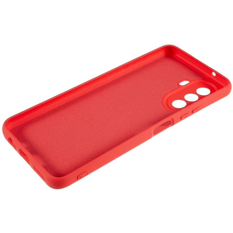 For Huawei nova Y70 4G Arc Edge Liquid Silicone Texture Case 2.0mm Thick Shockproof Soft TPU Phone Cover - Red