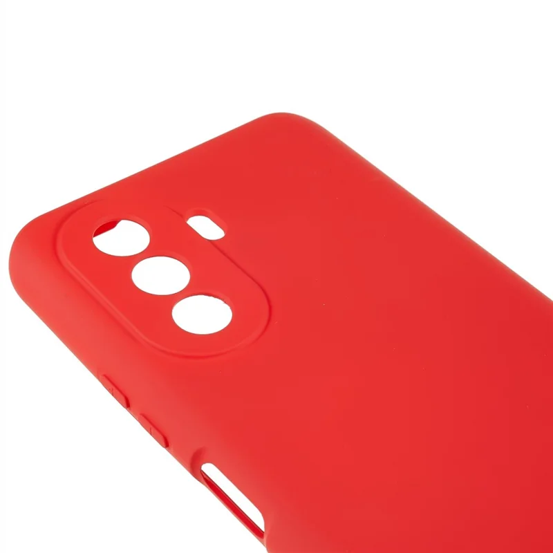 For Huawei nova Y70 4G Arc Edge Liquid Silicone Texture Case 2.0mm Thick Shockproof Soft TPU Phone Cover - Red