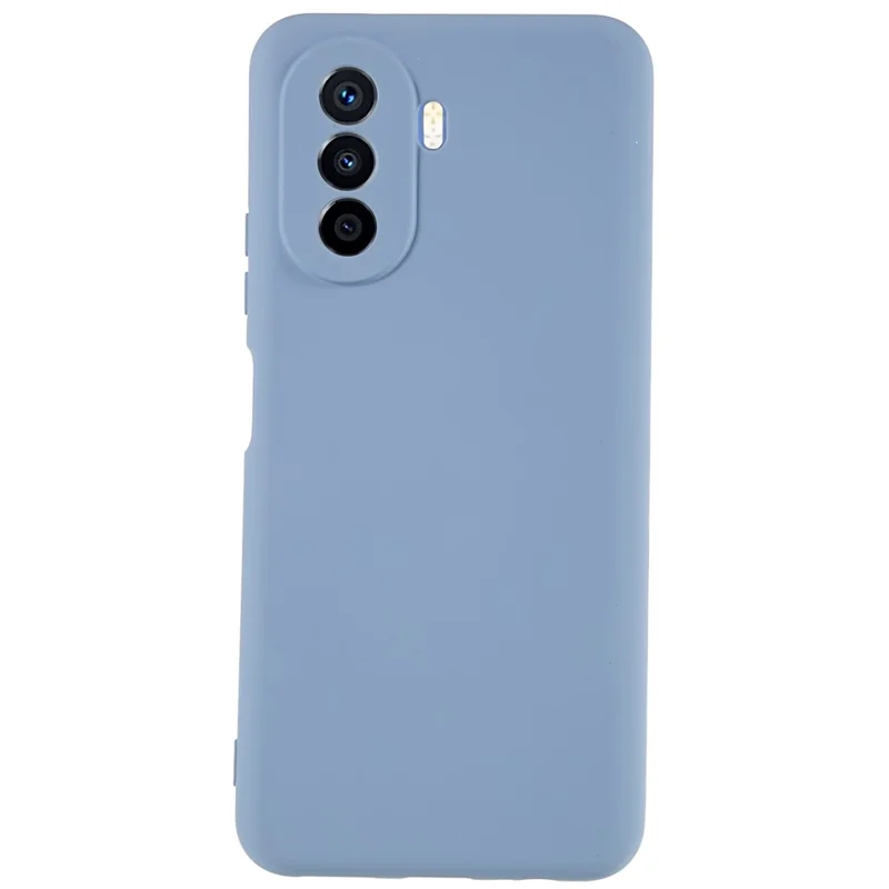 For Huawei nova Y70 4G Arc Edge Liquid Silicone Texture Case 2.0mm Thick Shockproof Soft TPU Phone Cover - Grey