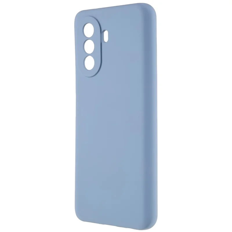 For Huawei nova Y70 4G Arc Edge Liquid Silicone Texture Case 2.0mm Thick Shockproof Soft TPU Phone Cover - Grey