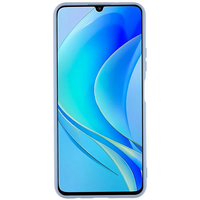 For Huawei nova Y70 4G Arc Edge Liquid Silicone Texture Case 2.0mm Thick Shockproof Soft TPU Phone Cover - Grey