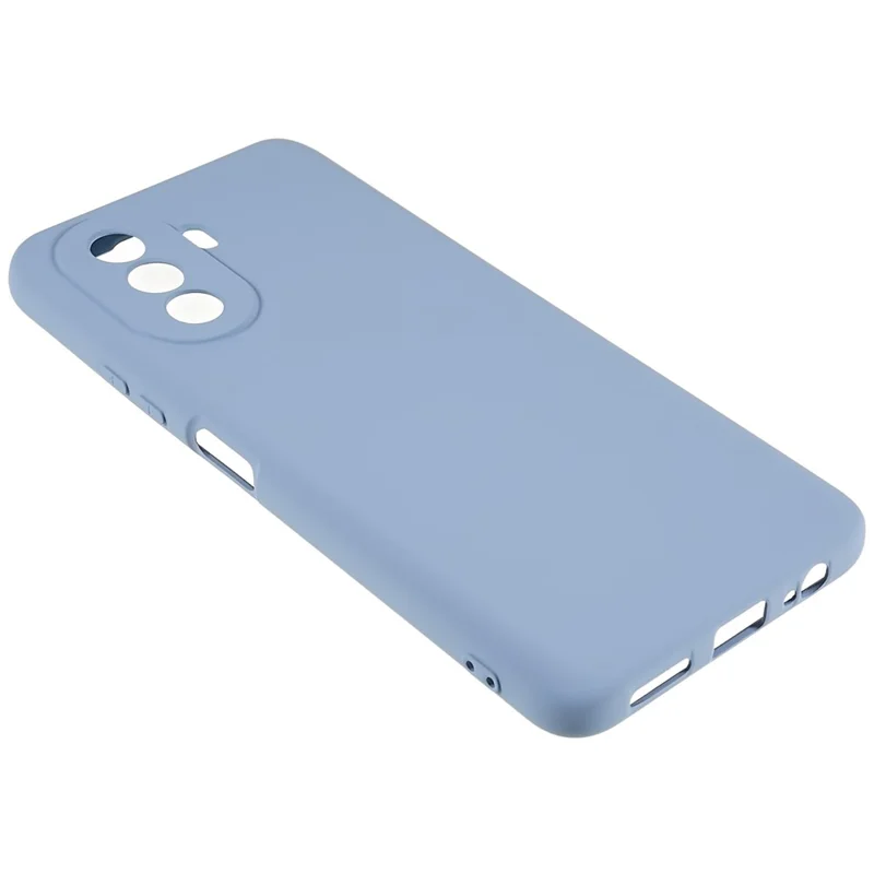 For Huawei nova Y70 4G Arc Edge Liquid Silicone Texture Case 2.0mm Thick Shockproof Soft TPU Phone Cover - Grey