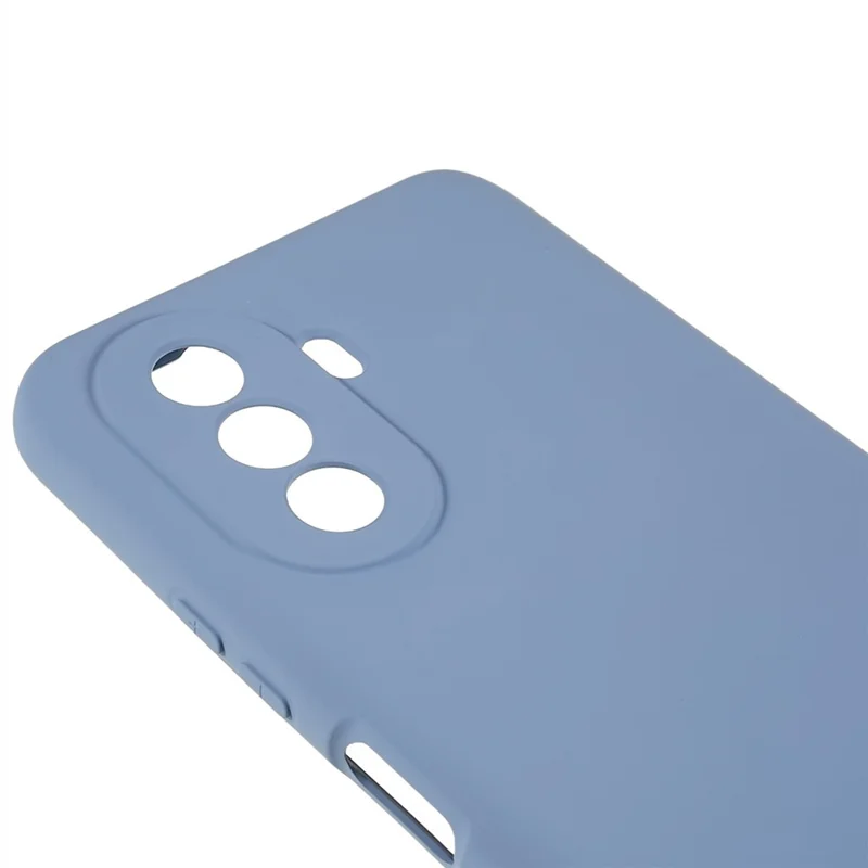 For Huawei nova Y70 4G Arc Edge Liquid Silicone Texture Case 2.0mm Thick Shockproof Soft TPU Phone Cover - Grey