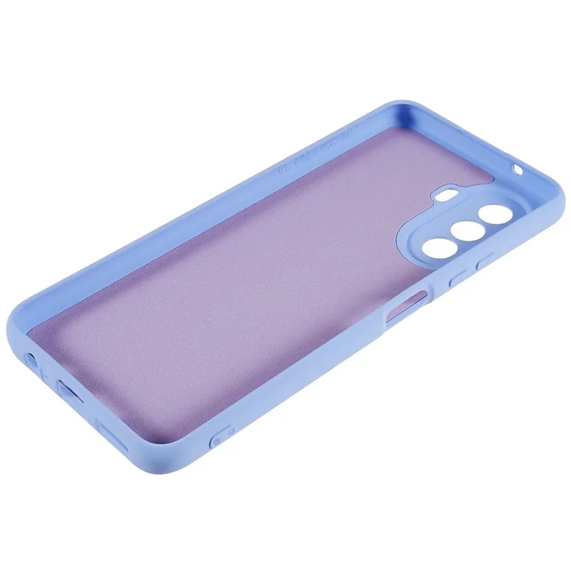 For Huawei nova Y70 4G Arc Edge Liquid Silicone Texture Case 2.0mm Thick Shockproof Soft TPU Phone Cover - Purple