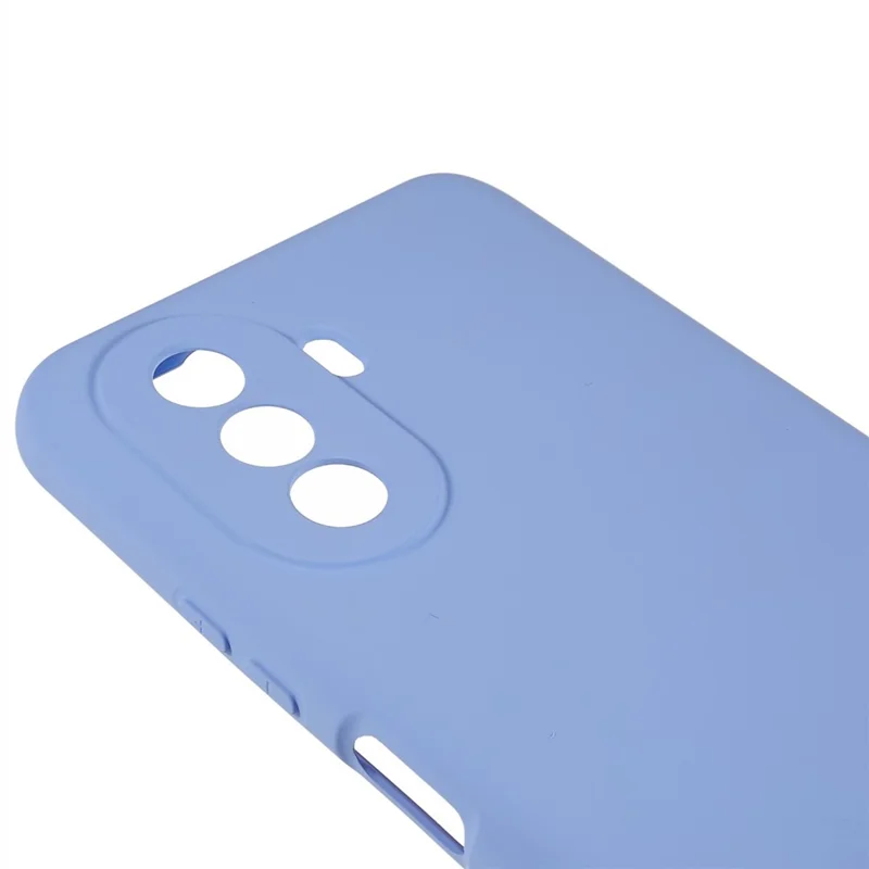 For Huawei nova Y70 4G Arc Edge Liquid Silicone Texture Case 2.0mm Thick Shockproof Soft TPU Phone Cover - Purple