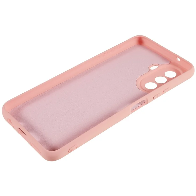 For Huawei nova Y70 4G Arc Edge Liquid Silicone Texture Case 2.0mm Thick Shockproof Soft TPU Phone Cover - Pink