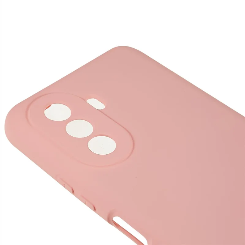 For Huawei nova Y70 4G Arc Edge Liquid Silicone Texture Case 2.0mm Thick Shockproof Soft TPU Phone Cover - Pink