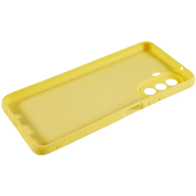 For Huawei nova Y70 4G Arc Edge Liquid Silicone Texture Case 2.0mm Thick Shockproof Soft TPU Phone Cover - Yellow
