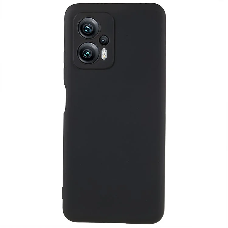 Für Xiaomi Redmi Note 11T Pro 5G / Note 11T Pro+ 5G / Poco X4 GT 5G / Redmi K50i 5G TPU-Handyhülle Arc Edge 2.0mm Dicke Flüssiger Silikonbeschichtung Stoßfeste Abdeckung - Schwarz