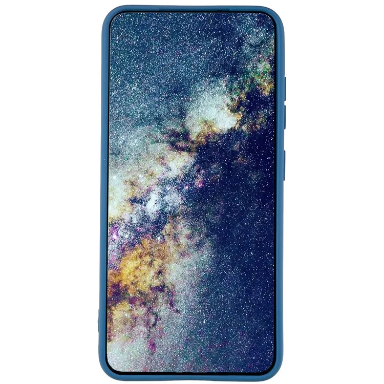 For Samsung Galaxy S23+ 2.0mm Thick Soft TPU Phone Case Liquid Silicone Texture Arc Edge Camera Lens Protection Cover - Blue