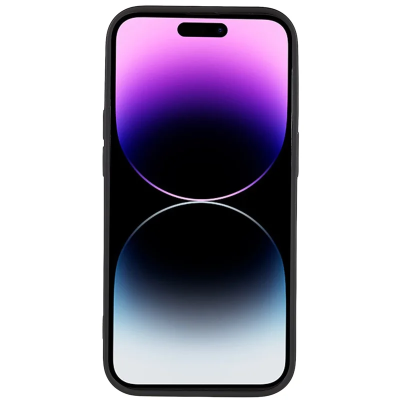 Pour iPhone 14 Pro Étui de téléphone en silicone liquide souple de 2,0 mm d'épaisseur, antichoc - Noir