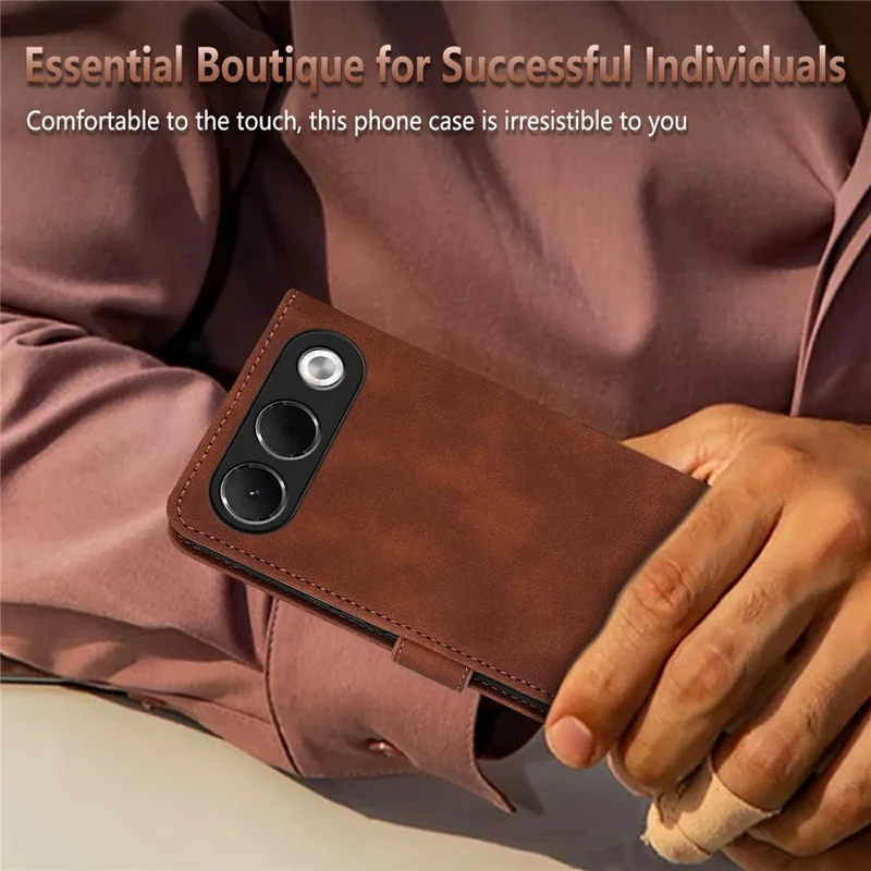 AZNS For Oppo A7 Pro 5G Case PU Leather Wallet Phone Cover - Brown