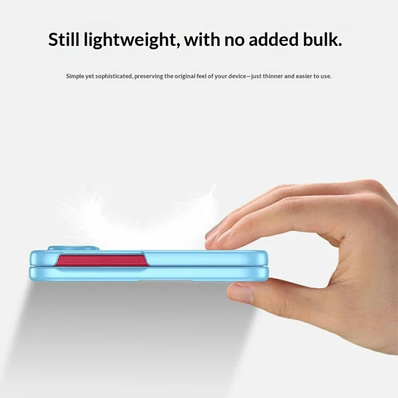 For Xiaomi 18 Fold Case Skin-Touch Texture Hard PC Folding Phone Cover - Baby Blue