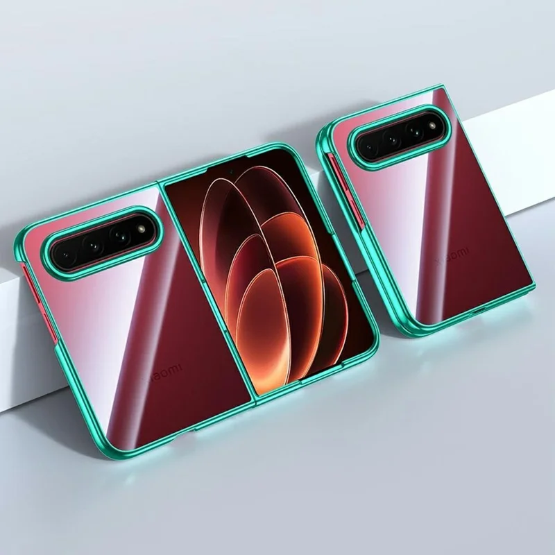 Til Xiaomi 18 Fold Case Elektropladeret Gennemsigtig Slank Hård PC Telefonbeskyttelse - Grøn