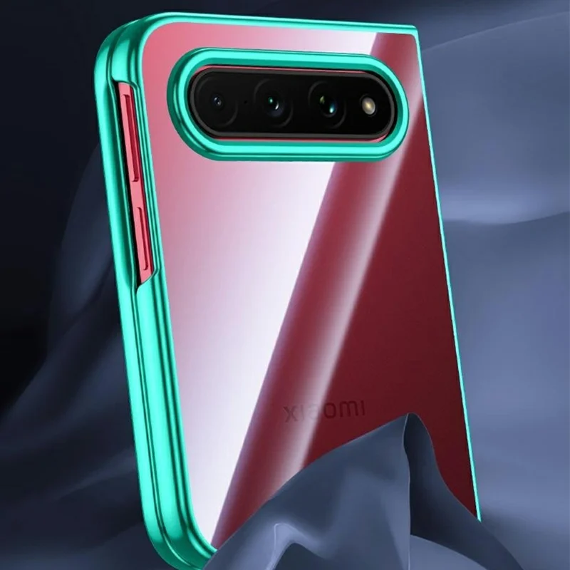 Til Xiaomi 18 Fold Case Elektropladeret Gennemsigtig Slank Hård PC Telefonbeskyttelse - Grøn