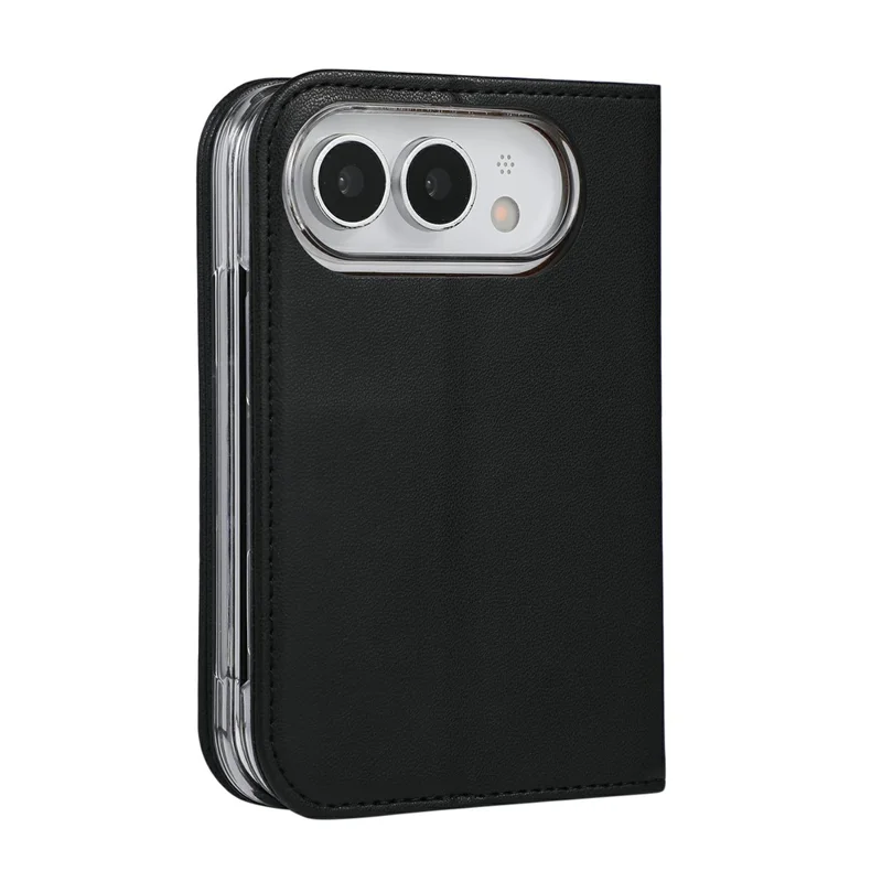 ABEEL for iPhone Duo Phone Case RFID Blocking Leather Flip Cover - Black