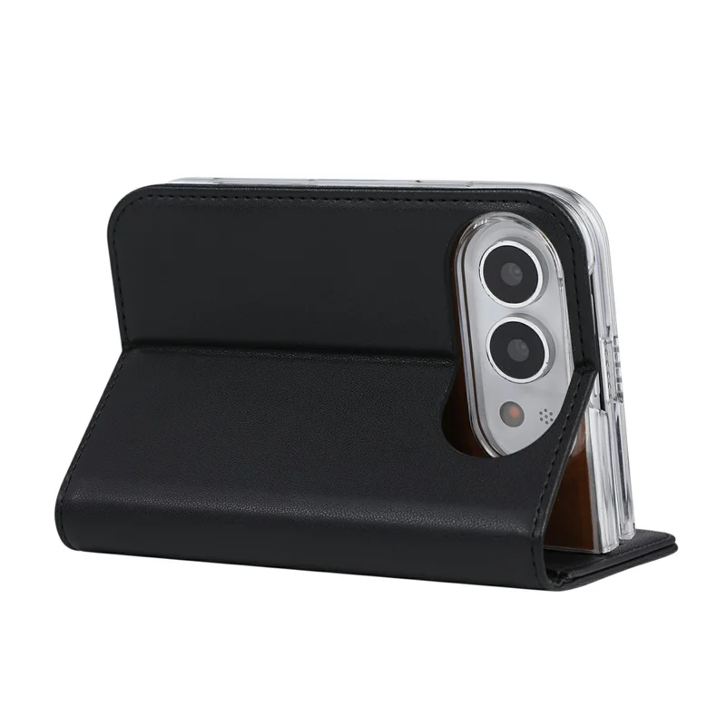 ABEEL for iPhone Duo Phone Case RFID Blocking Leather Flip Cover - Black