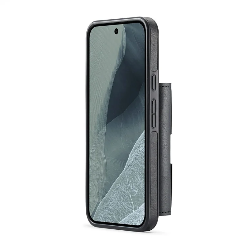 DG.MING M6 Series For Google Pixel 11 Pro XL Case Magnetic RFID Blocking Wallet PU + PC + TPU Phone Cover - Black