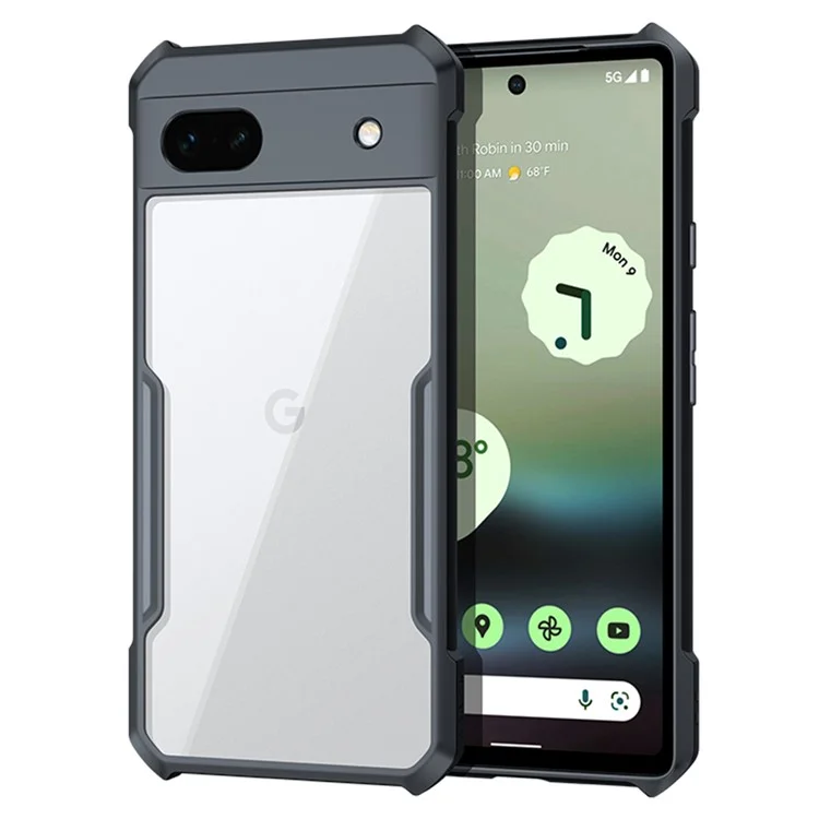 XUNDD For Google Pixel 6a Acrylic + TPU Phone Case Built-in Four-Corner Airbag Protective Mobile Phone Back Cover - Black