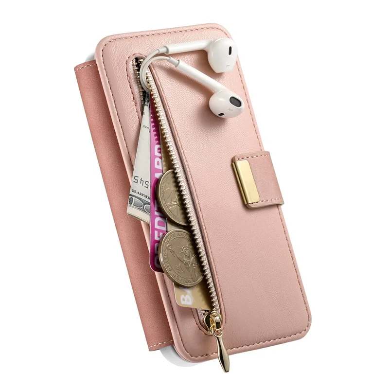 For Google Pixel 11 Pro Case RFID Blocking Detachable Magnetic Leather Phone Cover with Ring Holder - Pink