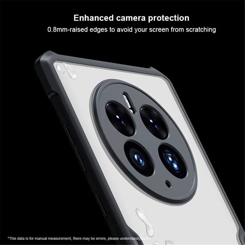 XUNDD For Huawei Mate 50 Pro 4G Drop-proof Phone Case Shock-absorbing Acrylic + TPU Scratch-Proof Mobile Phone Back Cover - Black
