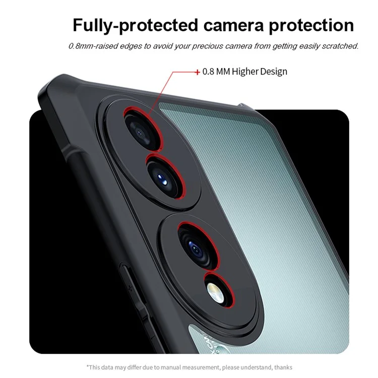 Xundd Für Ehren 70 Pro 5g / 70 Pro + 5G Acryl + Tpu-telefonhülle Schockabsorbing Protective Mobile Zurück - Schwarz
