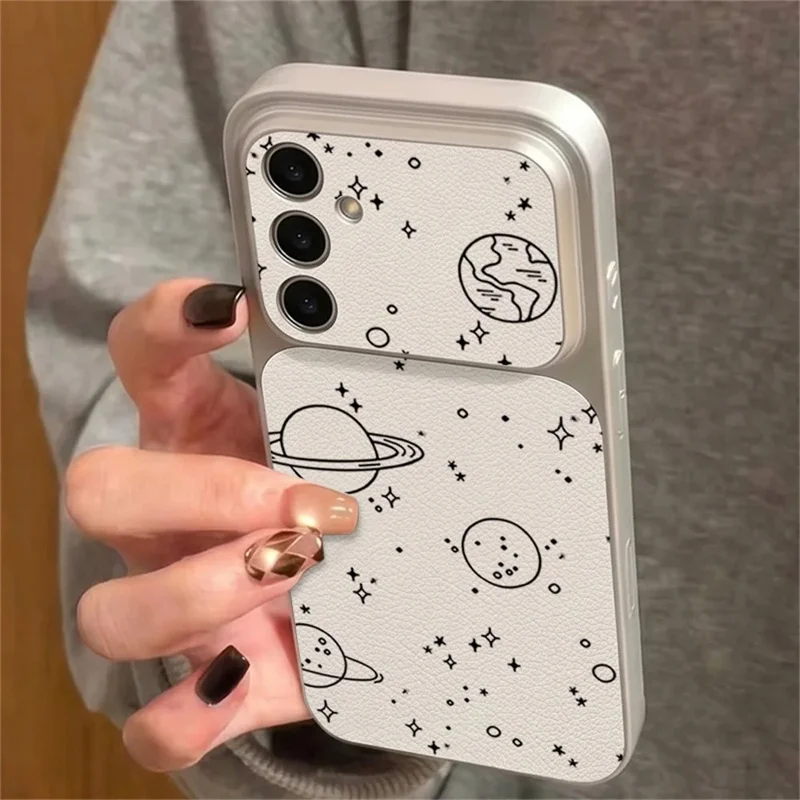 For Samsung Galaxy S26 Case Space Astronaut Pattern Leather + PC Phone Cover Precise Cutouts - A117W1