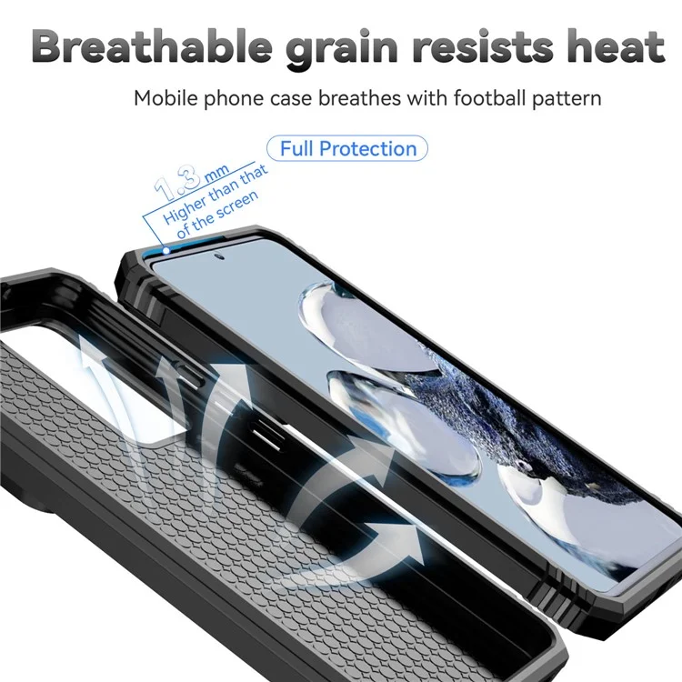 Slide Camera Protector Design Phone Case for Xiaomi 12T 5G / 12T Pro 5G / Redmi K50 Ultra 5G, Metal Ring Kickstand Anti-scratch PC + TPU Protective Cover - Black