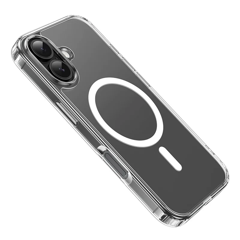 HOCO for iPhone 17 Magnetic Case TPU + PC Airbag Shockproof Clear Phone Cover - Transparent