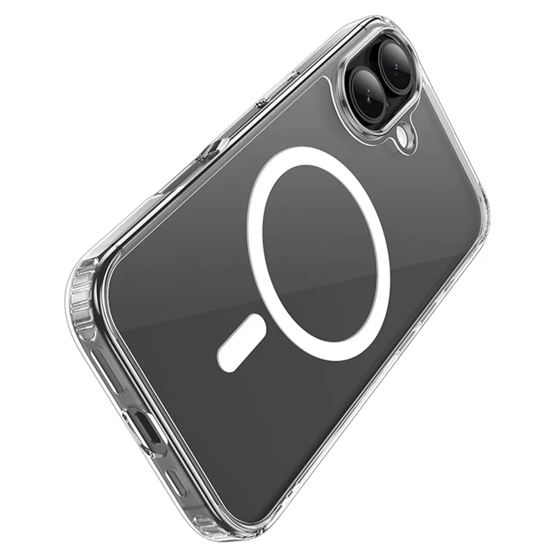 HOCO for iPhone 17 Magnetic Case TPU + PC Airbag Shockproof Clear Phone Cover - Transparent