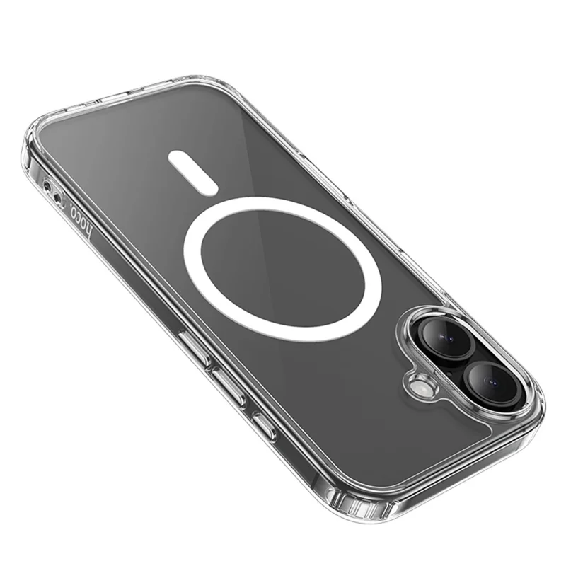 HOCO for iPhone 17 Magnetic Case TPU + PC Airbag Shockproof Clear Phone Cover - Transparent