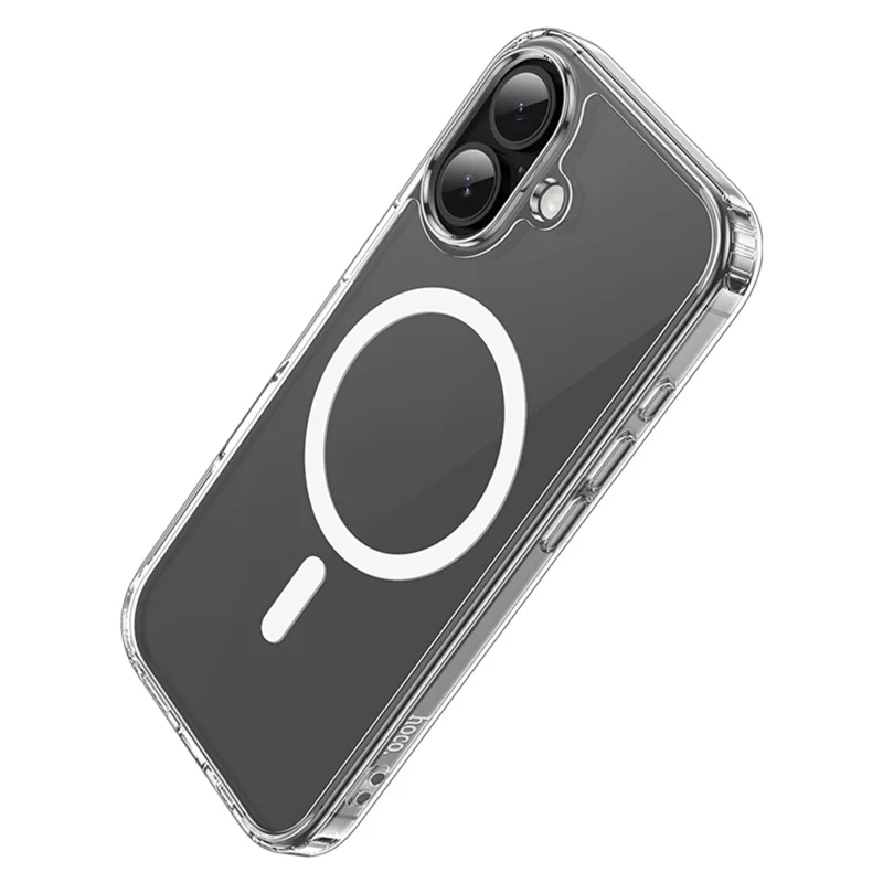 HOCO for iPhone 17 Magnetic Case TPU + PC Airbag Shockproof Clear Phone Cover - Transparent