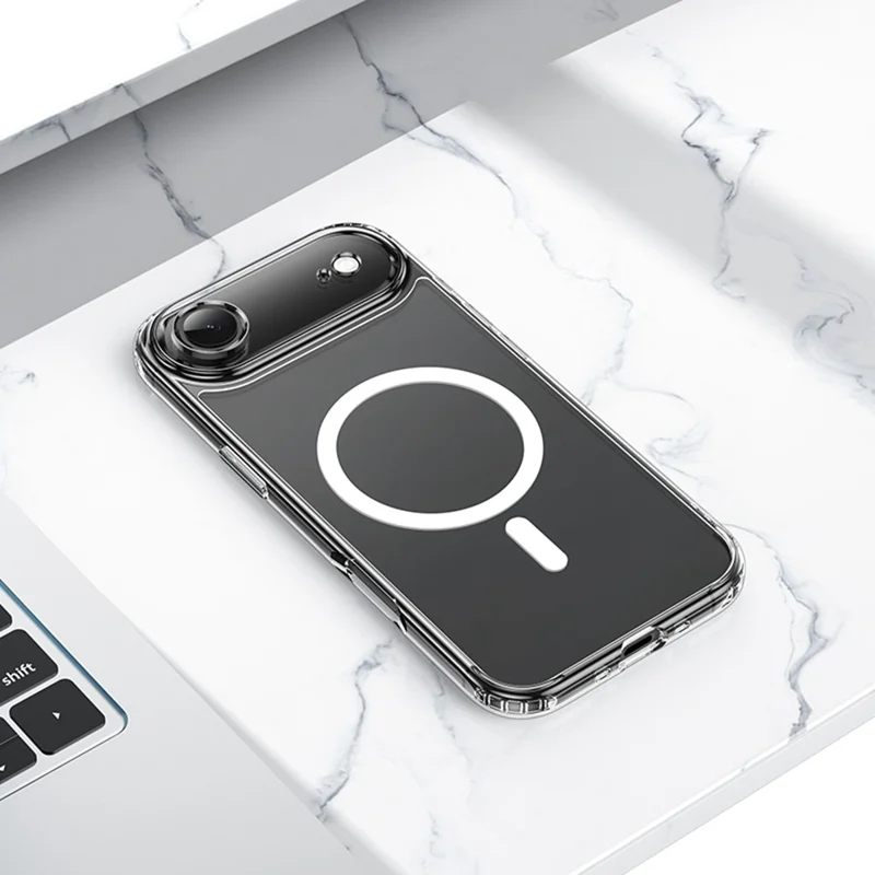 HOCO for iPhone Air Magnetic Case TPU + PC Airbag Shockproof Clear Phone Cover - Transparent