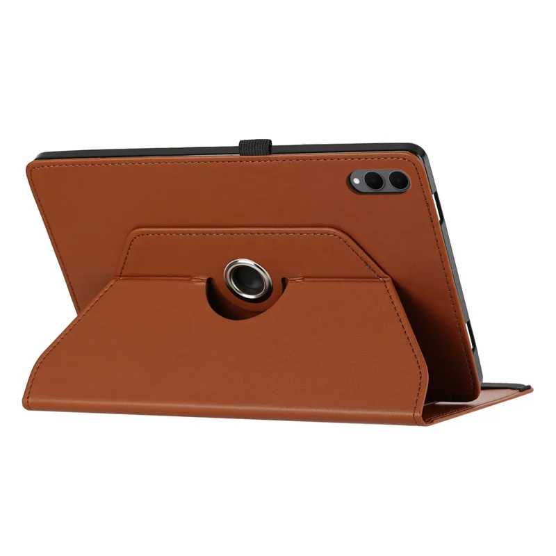 Tablet Case for Samsung Galaxy Tab S10+ / Tab S9+ / Tab S9 FE+ , PU Leather Rotating Stand Card Slots Cover - Brown
