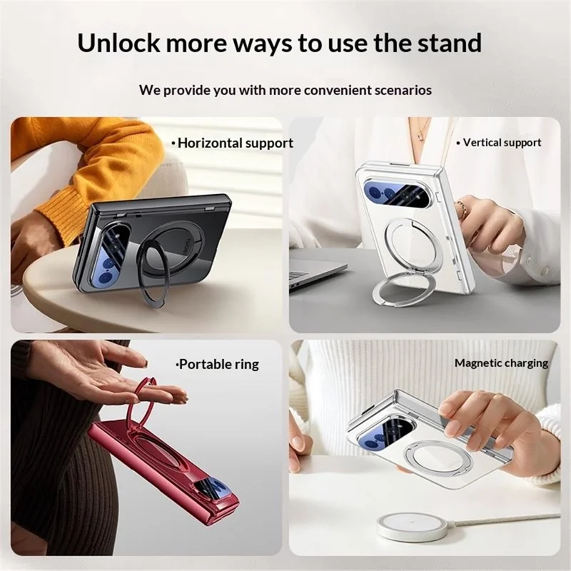 Cover Magnetico per Xiaomi 18 Fold con Supporto Stand e Cornice Elettrodeposizione, Protezione Integrale in PC con Pellicola Integrata - Nero