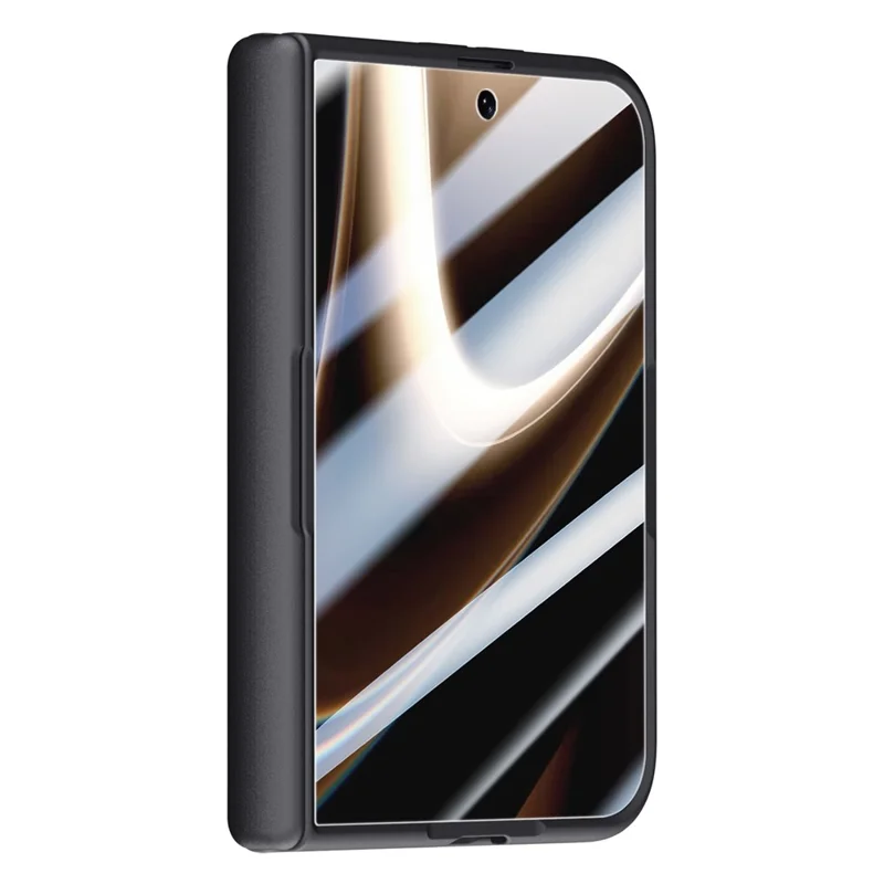 Coque Duo pour iPhone, housse mate en PC + TPU avec film de protection d'écran en verre trempé - Noir