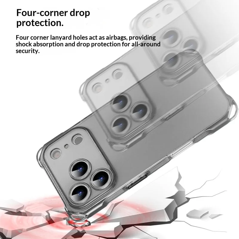 Case for iPhone 17 Pro  /  18 Pro Four Corner Drop Protection TPU Phone Cover