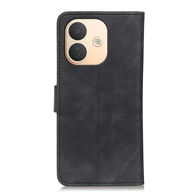 KHAZNEH pour Xiaomi Redmi Note 17 Pro 5G Coque en Cuir PU Texturé Rétro - Noir