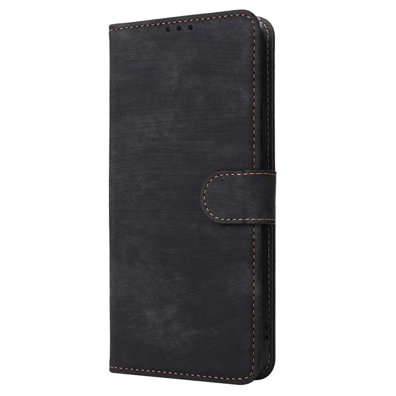 For Oppo A7 Pro 5G Wallet Case RFID Blocking PU Leather Phone Cover Stand with Strap - Black