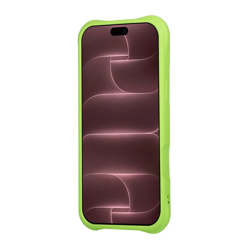 Til iPhone 18 Pro Max / 17 Pro Max Magnetisk Hylster med Farveblokdesign og Bølgestruktur i PC + TPU Telefonbagdæksel - Grøn