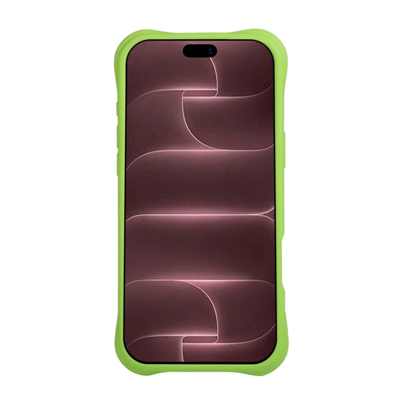Til iPhone 18 Pro Max / 17 Pro Max Magnetisk Hylster med Farveblokdesign og Bølgestruktur i PC + TPU Telefonbagdæksel - Grøn