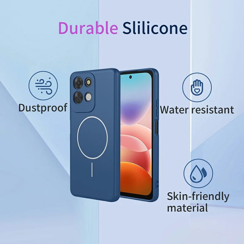 For Xiaomi Poco F9 Pro 5G Magnetic Case Anti Drop Soft TPU Phone Back Cover - Blue