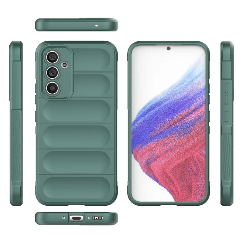 Para Samsung Galaxy A54 5G Funda Protectora Trasera Resistente a Golpes Teléfono Celular de TPU Flexible Protectora - Verde