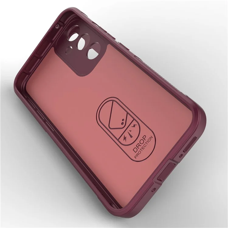 Für Samsung Galaxy A54 5G Robust Rückseite Drop-proof Handyhülle Flexible TPU Schutzhülle - Weinrot