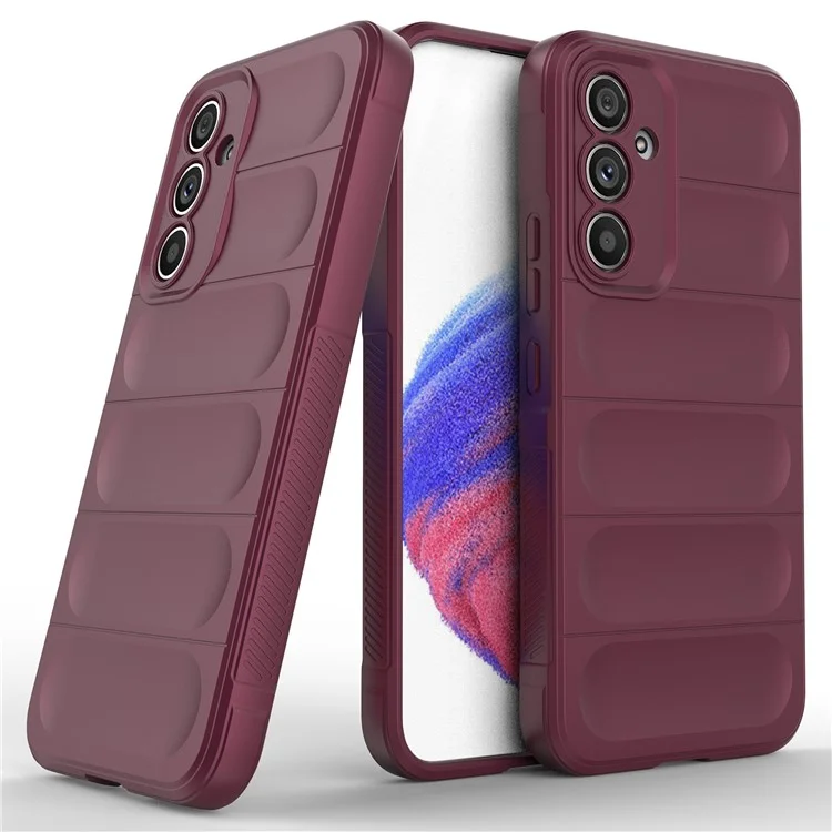 Für Samsung Galaxy A54 5G Robust Rückseite Drop-proof Handyhülle Flexible TPU Schutzhülle - Weinrot